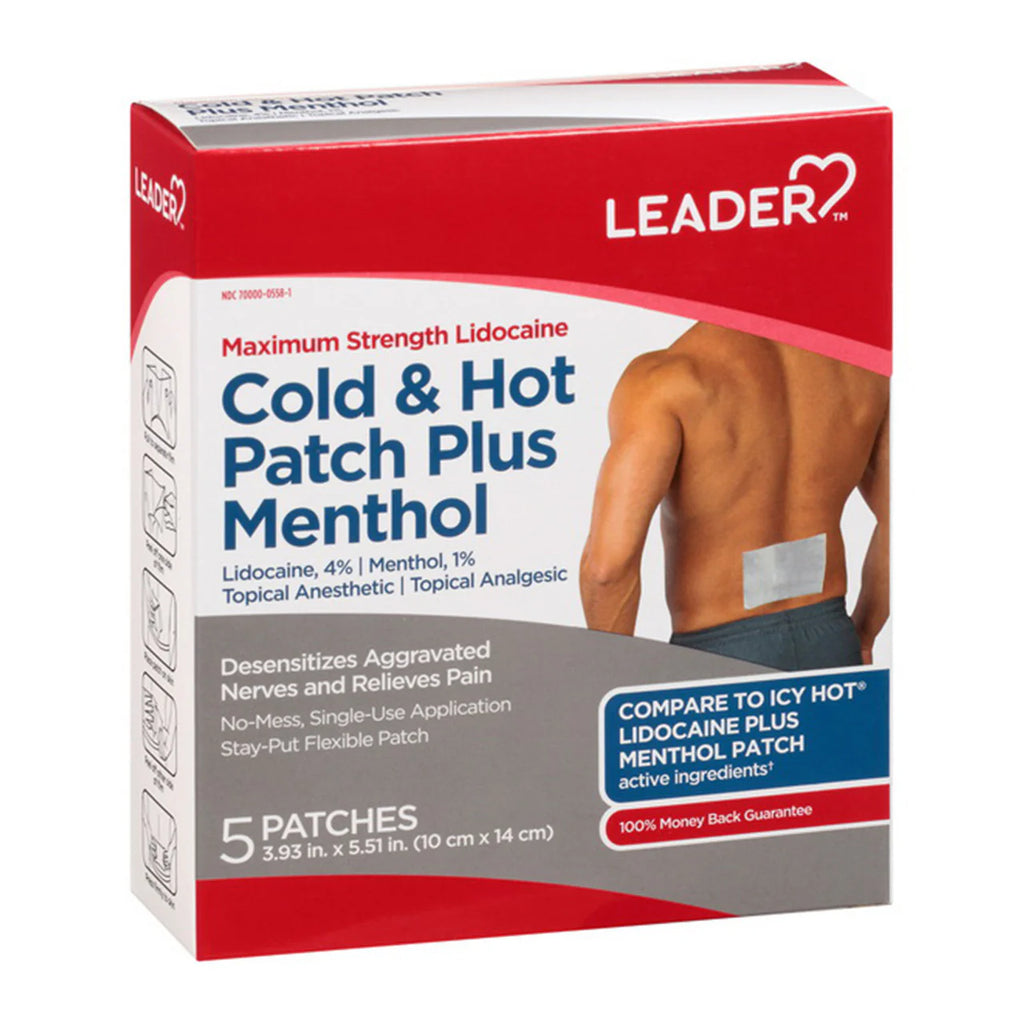 Ldr Maximum Strength Lidocaine Cold & Hot Patch Plus Menthol 5 Patches ...