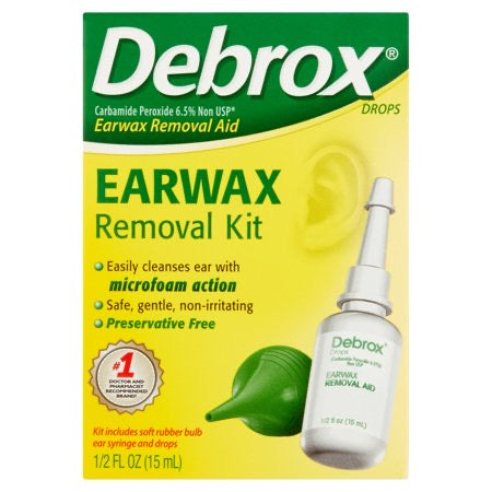 Debrox Bulb Debrox Earwax Removal Kit includes Ear Drops & Bulb Ear Syringe 15ml ...