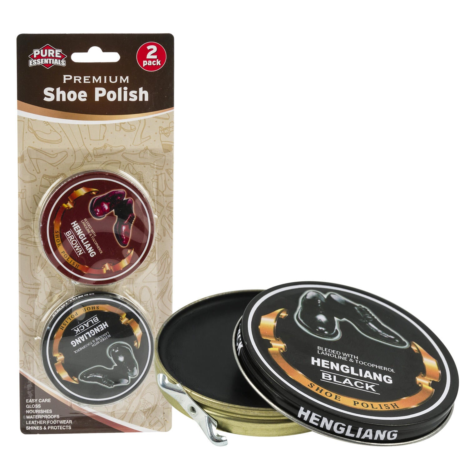 2pk Shoe Polish- Black/Brown